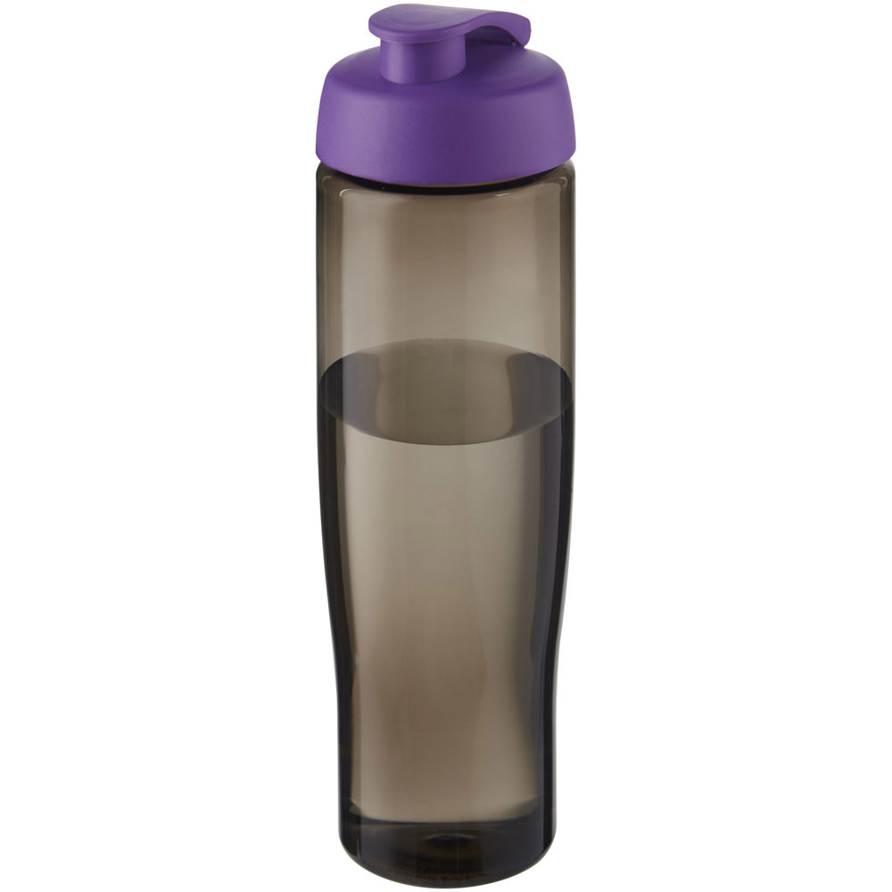 H2O Active® Eco Tempo drinkfles van 700 ml met klapdeksel - Paars, Houtskool