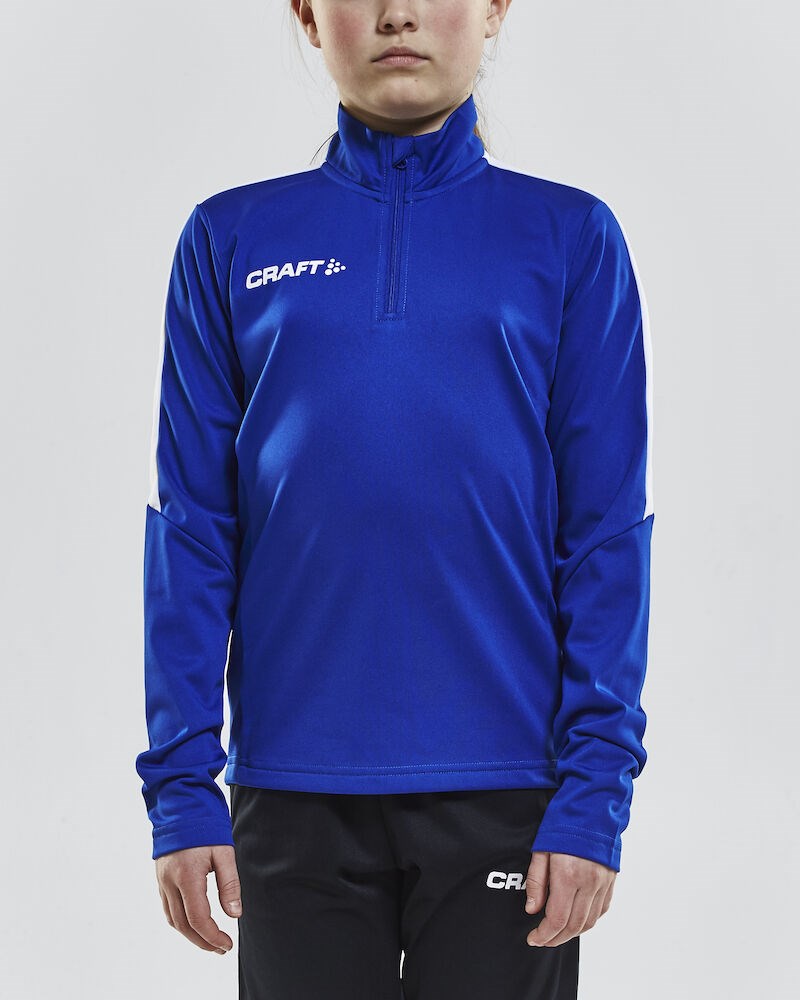 Craft - Progress Halfzip LS Tee JR Club Cobolt 122/128