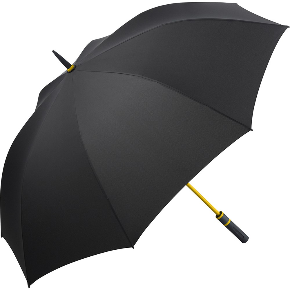 AC golfparaplu FARE®-stijl - black-yellow