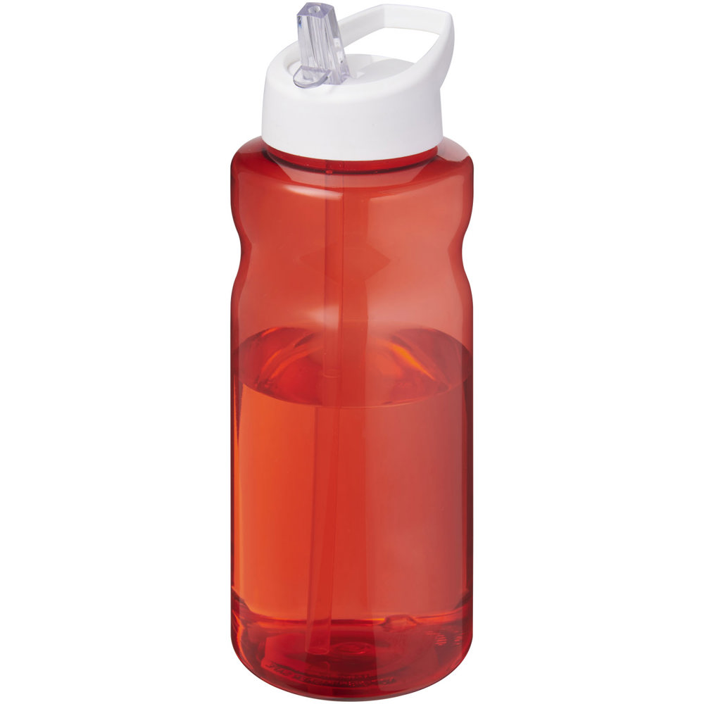 H2O Active® Eco Big Base 1 l drinkfles met tuitdeksel - Rood, Wit