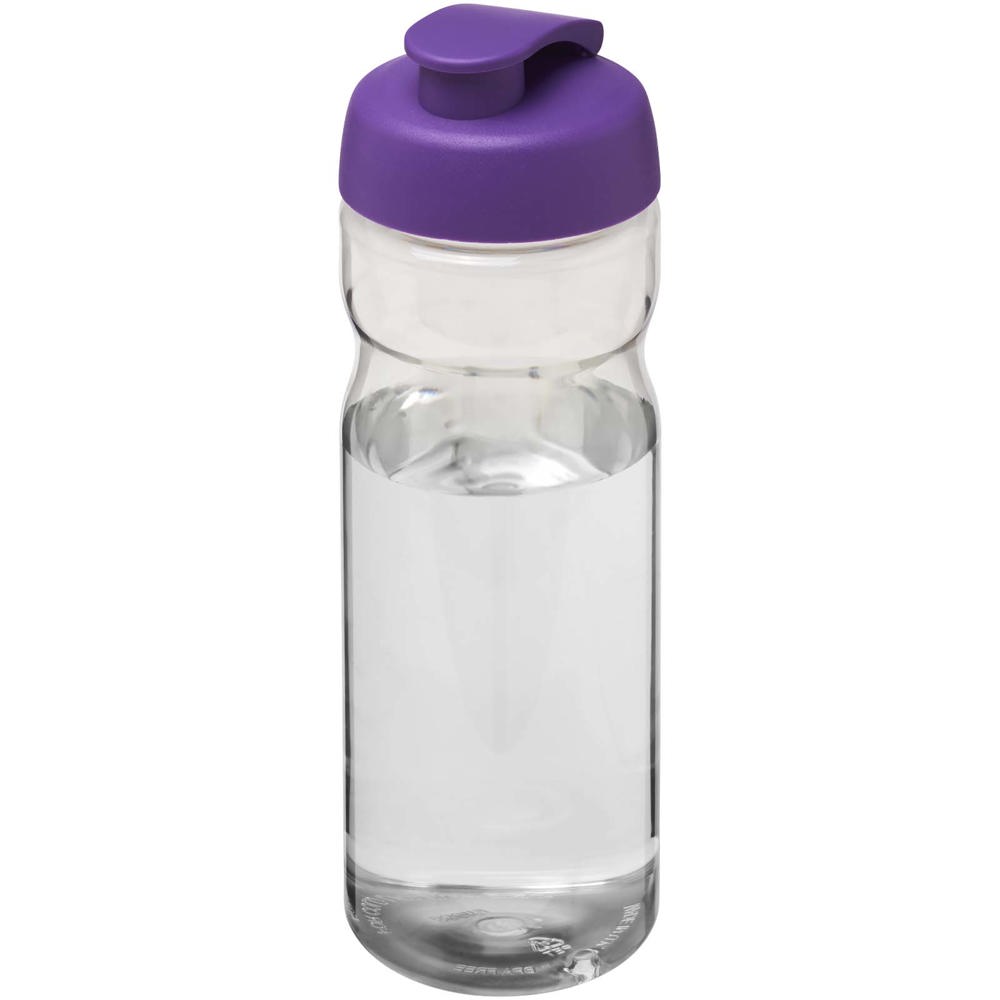 H2O Active® Eco Base 650 ml sportfles met kanteldeksel - Transparent, Paars