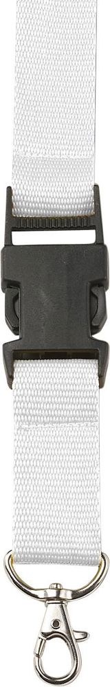 Polyester (300D) keycord Bobbi - Wit