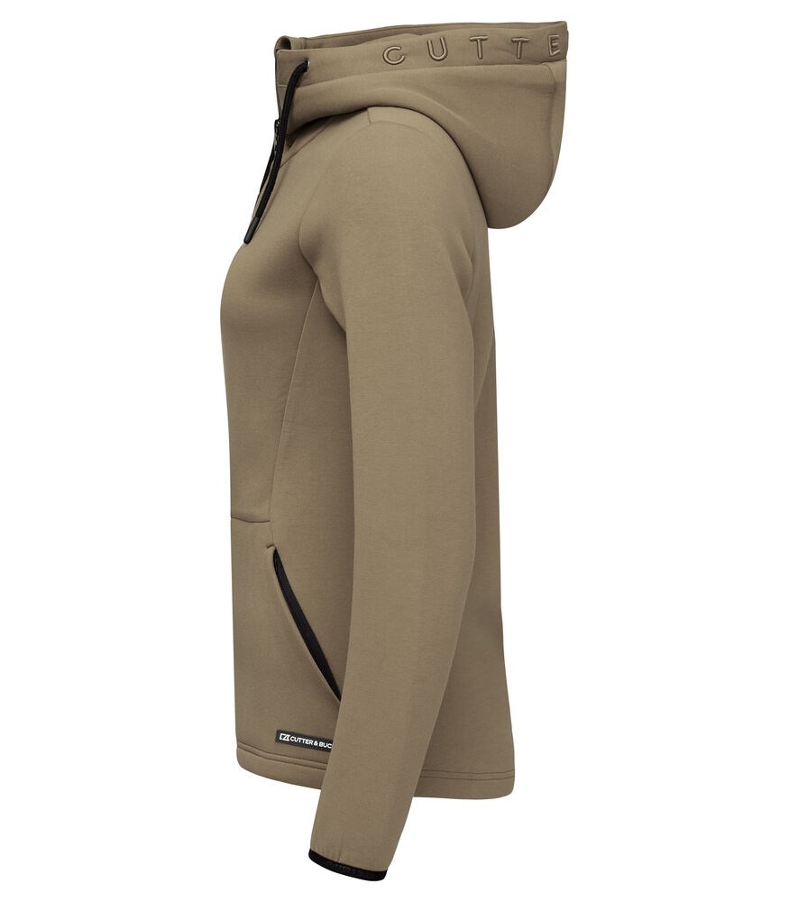 Cutter & Buck - Pemberton Hood FZ Dames Khaki XXL