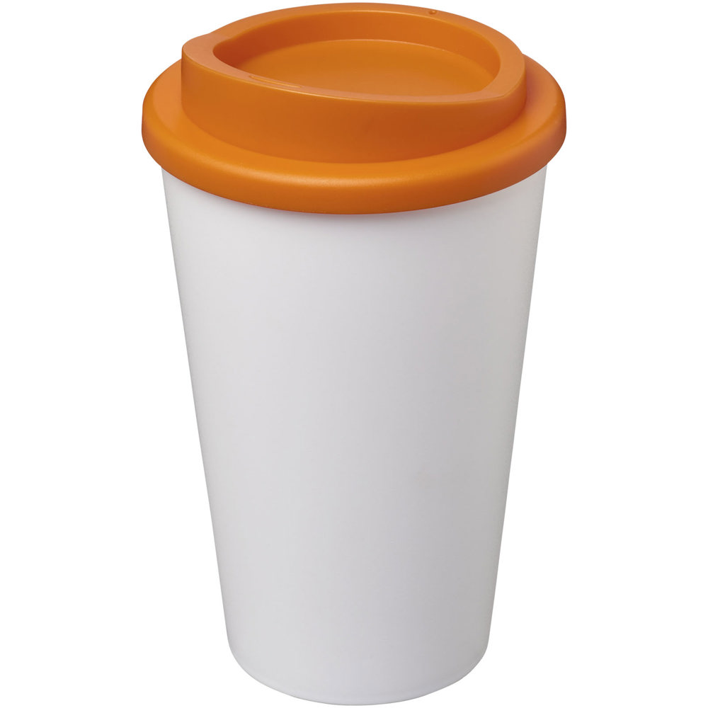 Americano® 350 ml geïsoleerde beker - Wit, Oranje