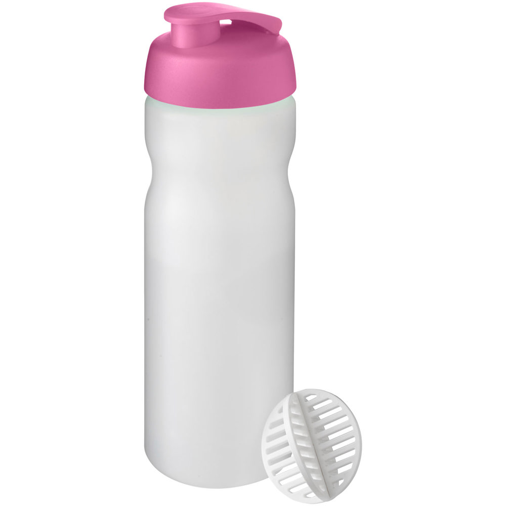 Baseline® Plus 650 ml sportfles met shaker bal - Magenta, Mat helder