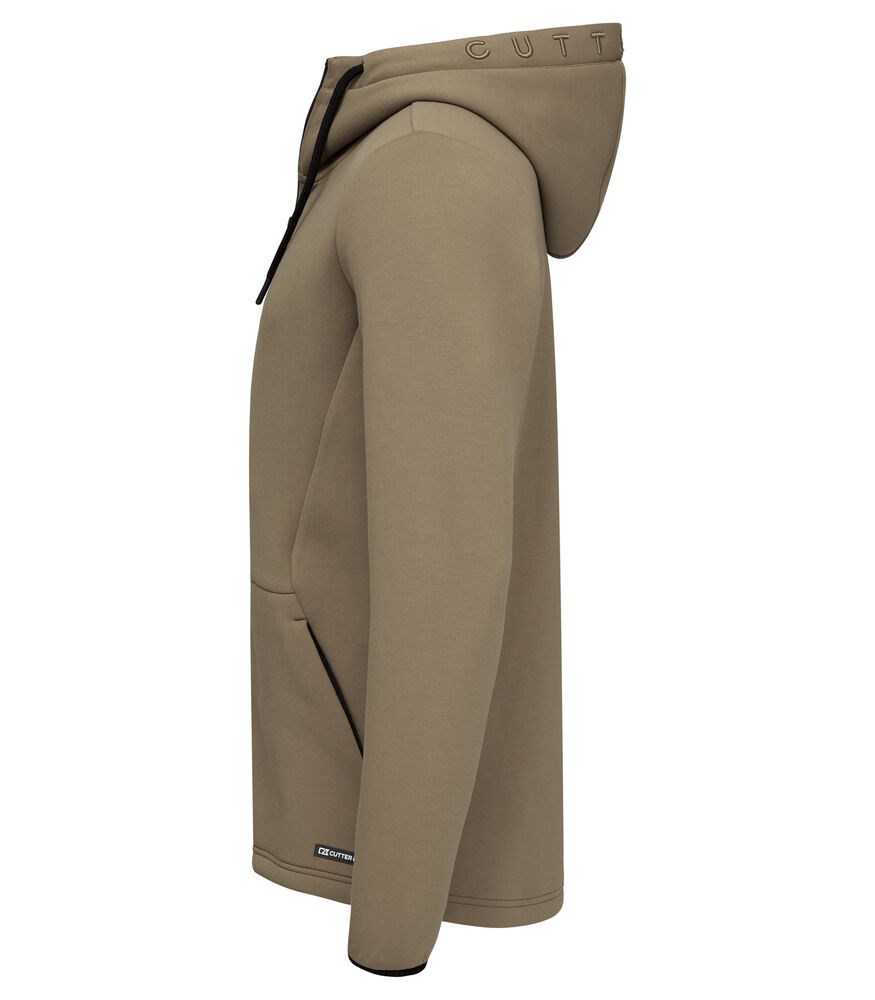 Cutter & Buck - Pemberton Hood FZ Heren Khaki XXL