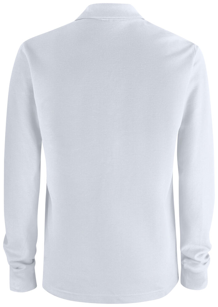 Clique - Basic Polo Pocket L/S Wit XXL