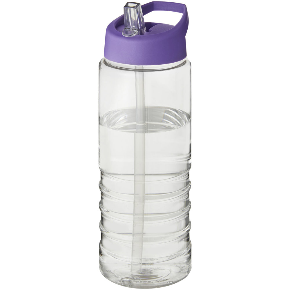 H2O Active® Treble 750 ml sportfles met tuitdeksel - Transparent, Paars