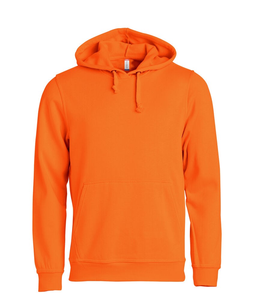 Clique - Basic Hoody - Signaal-oranje