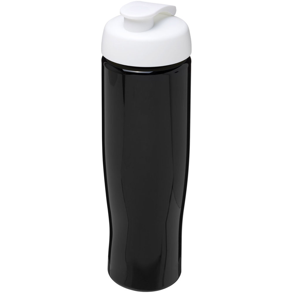 H2O Active® Tempo 700 ml sportfles met flipcapdeksel - Zwart, Wit