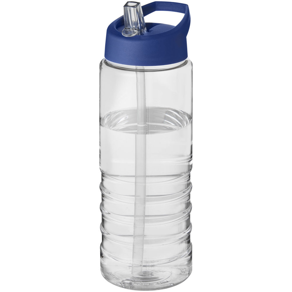 H2O Active® Treble 750 ml sportfles met tuitdeksel - Transparent, Blauw