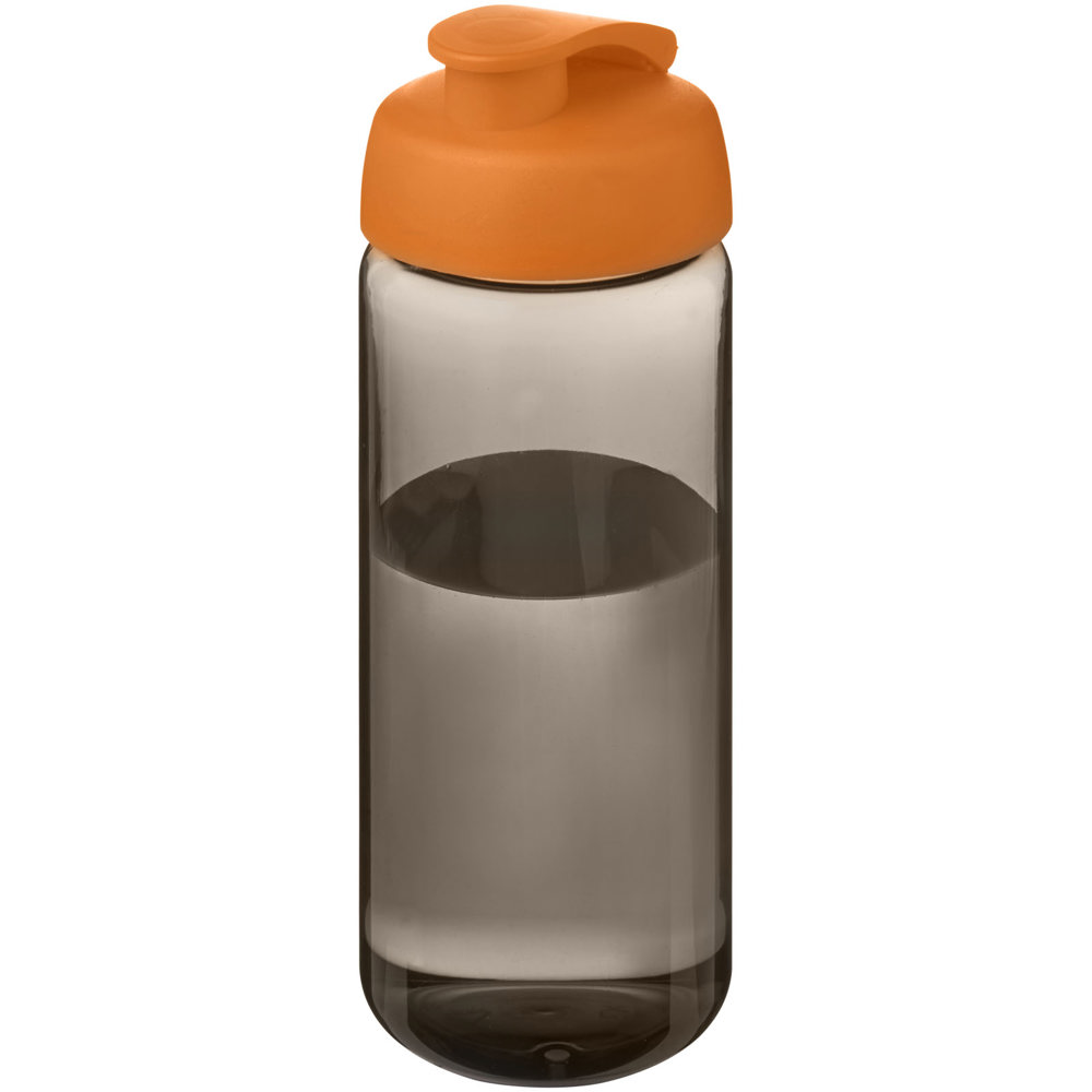H2O Active® Octave Tritan™ 600 ml sportfles met klapdeksel - Houtskool, Oranje