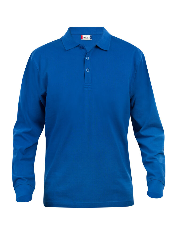 Clique - Basic Polo L/S Junior - Kobalt