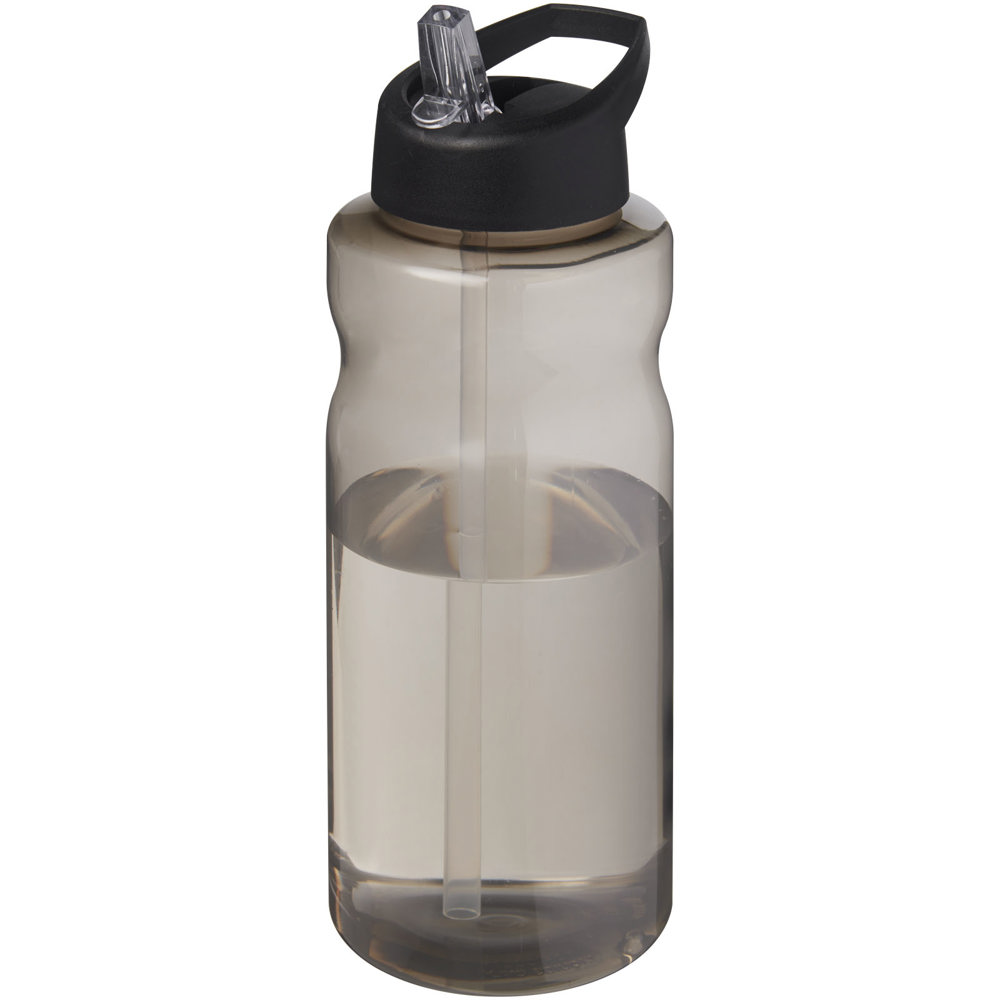 H2O Active® Eco Big Base 1 l drinkfles met tuitdeksel - Houtskool, Zwart