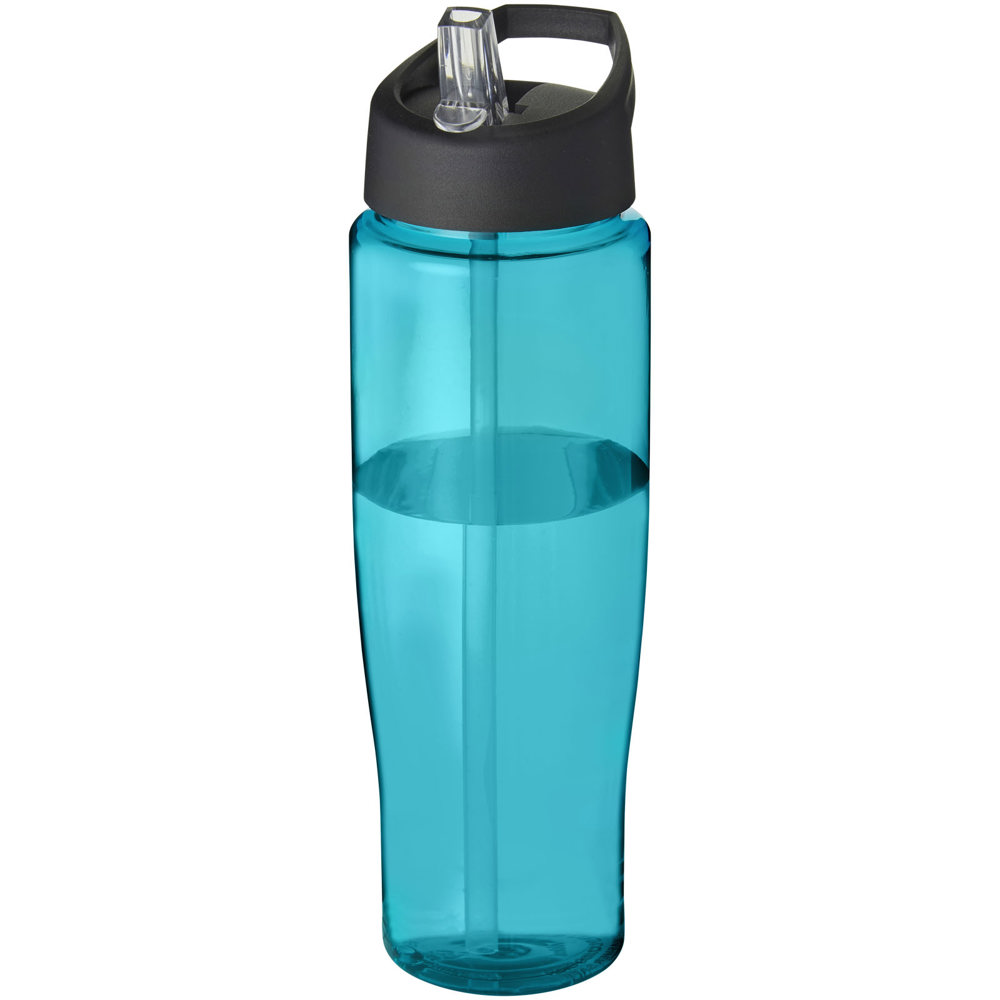 H2O Active® Tempo 700 ml sportfles met fliptuitdeksel - Aquablauw, Zwart