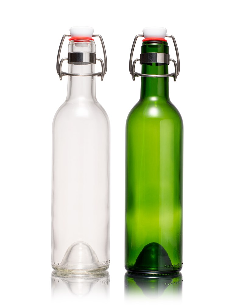 Groenkleurige fles met beugelsluiting (375ml)