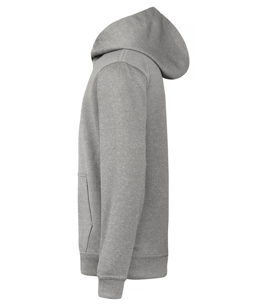 Clique - Basic Active Hoody Junior Grijs-melange 140
