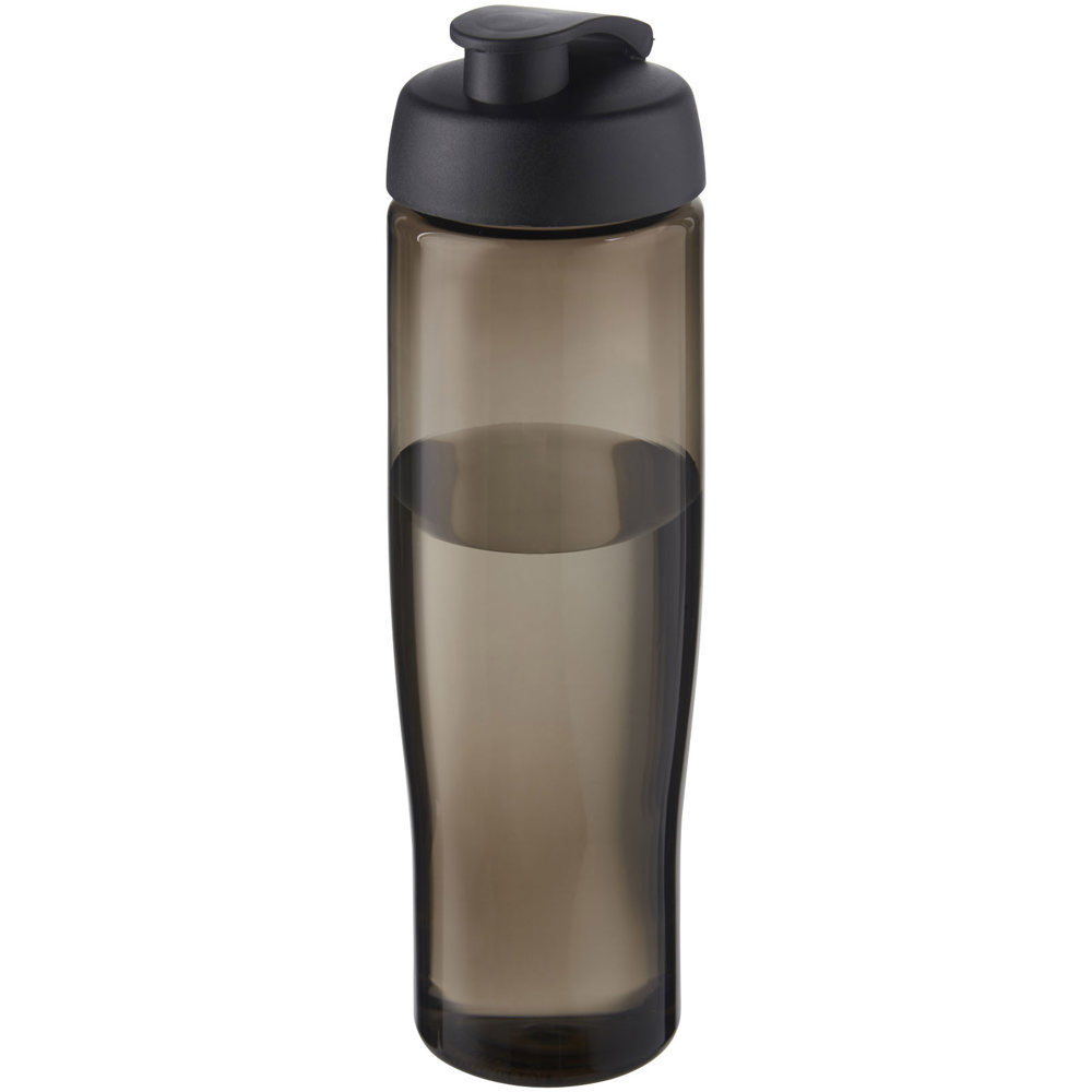 H2O Active® Eco Tempo drinkfles van 700 ml met klapdeksel - Zwart, Houtskool