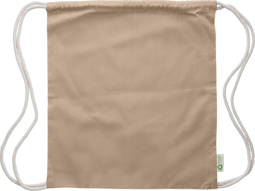 Gerecyclede katoenen trekkoordtas Joy - khaki (écru)