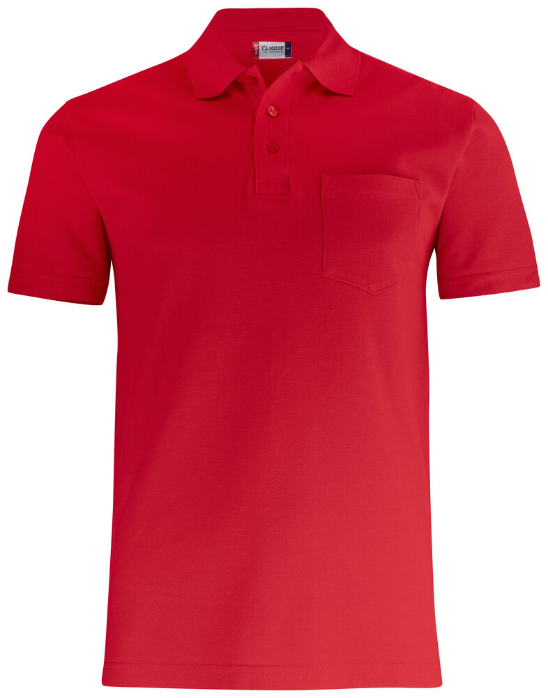 Clique - Basic Polo Pocket - Rood