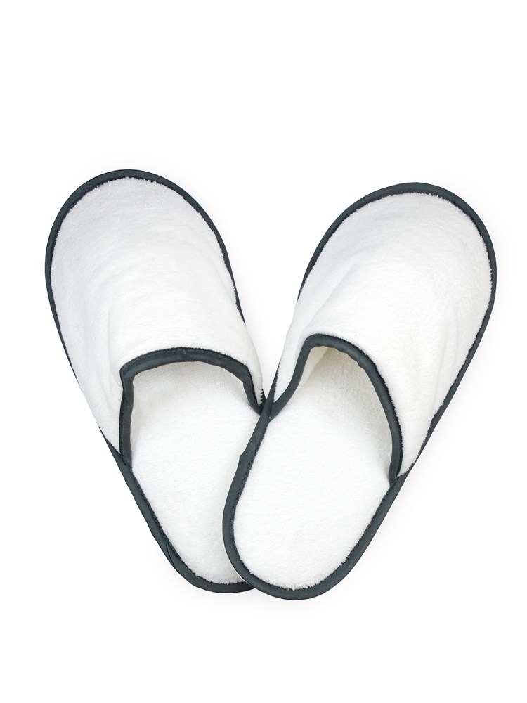 Slippers - Wit/antraciet