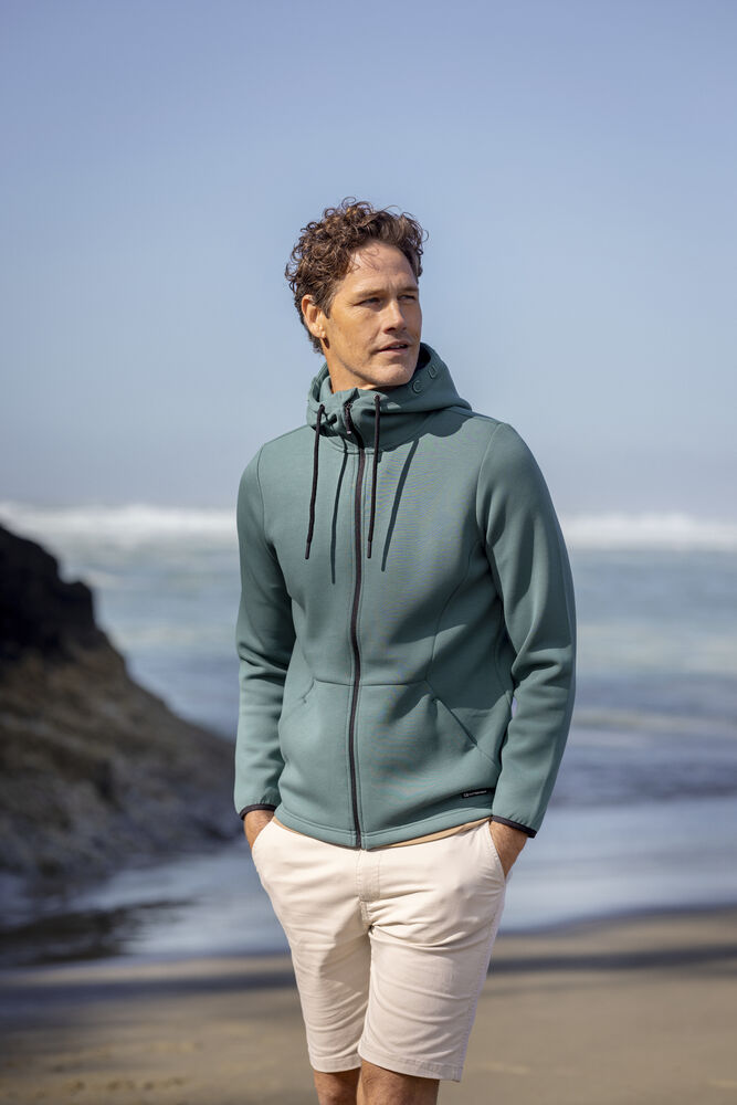 Cutter & Buck - Pemberton Hood FZ Heren Khaki XXL