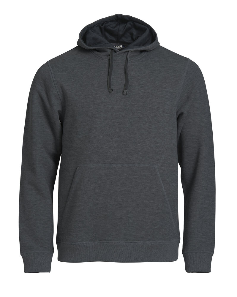 Clique - Classic Hoody Blauw-melange M - Antraciet Melange