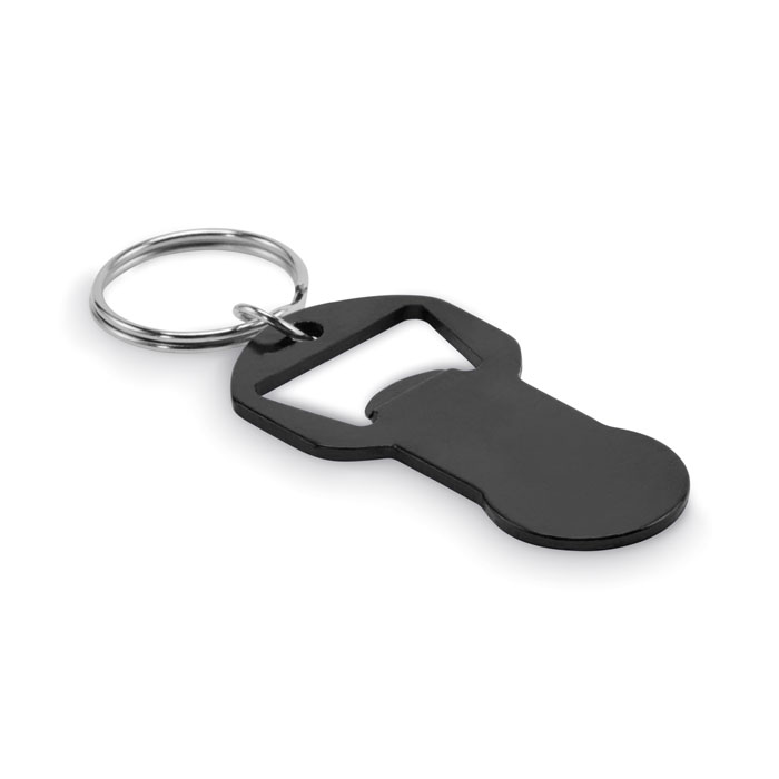 CLAVE - Alu sleutelhanger flesopener - Zwart
