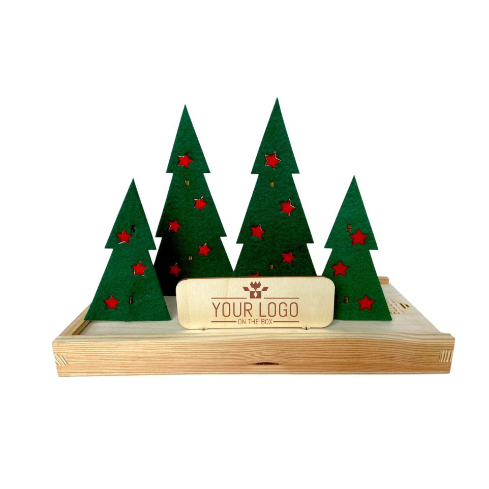 Happy Xmas 'Your logo'- red stars