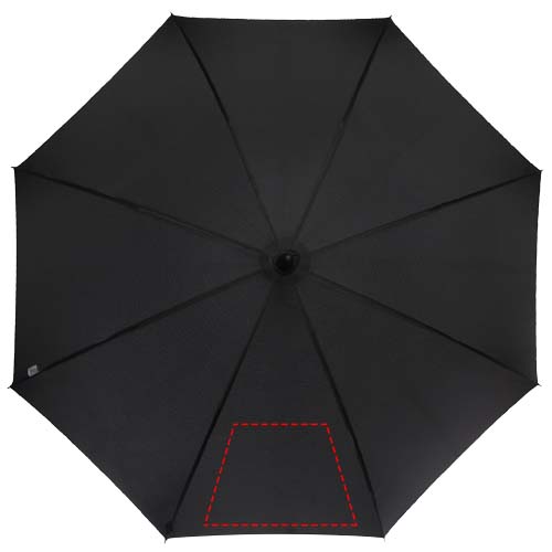 Fontana 23" automatische paraplu met carbon look en gebogen handvat