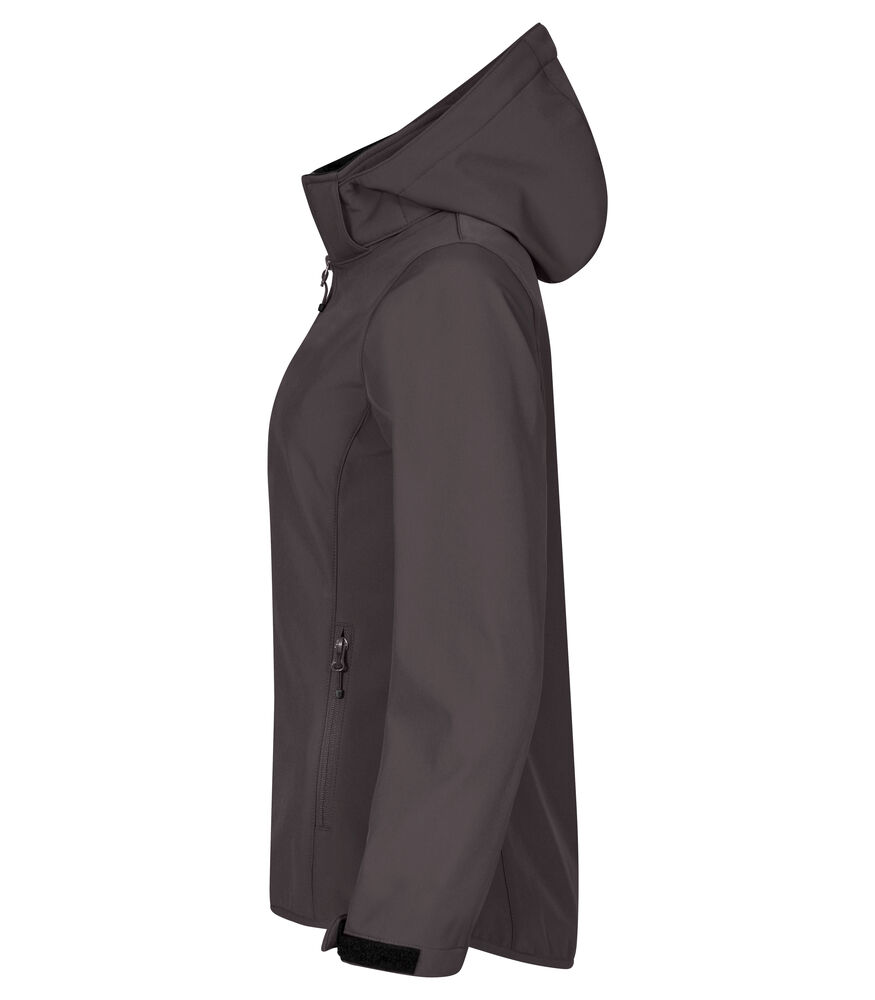 Clique - Classic Softshell Hoody Women Donkergrijs L