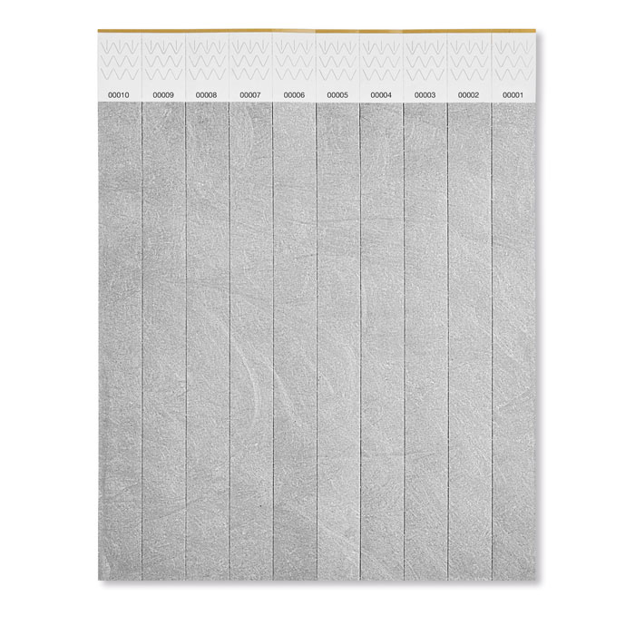  TYVEK - 1 Vel met 10 event armbandjes