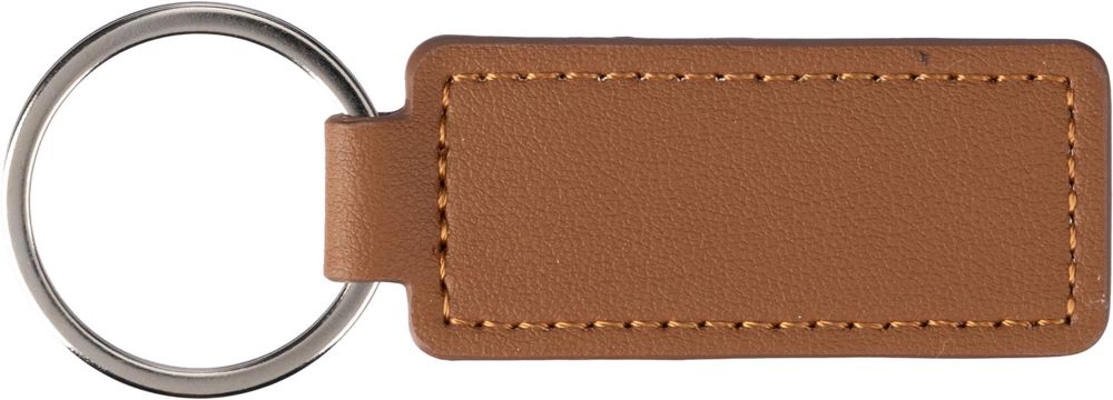 Appel leren en PU sleutelhanger Sabrina - bruin