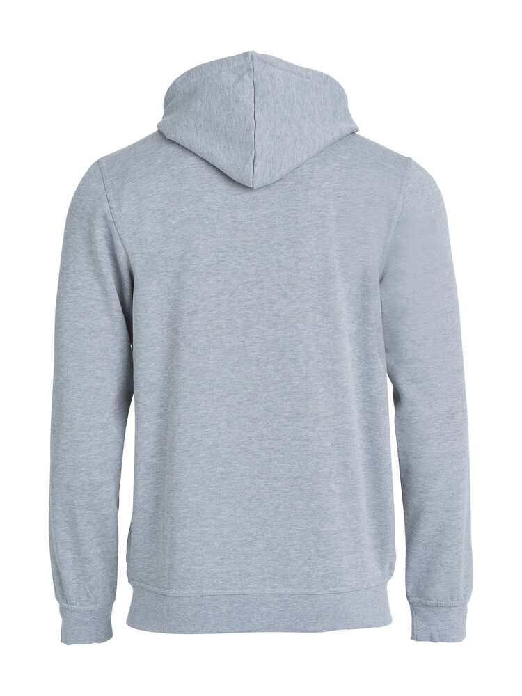 Clique - Basic Hoody Full Zip Grijs-melange 5XL