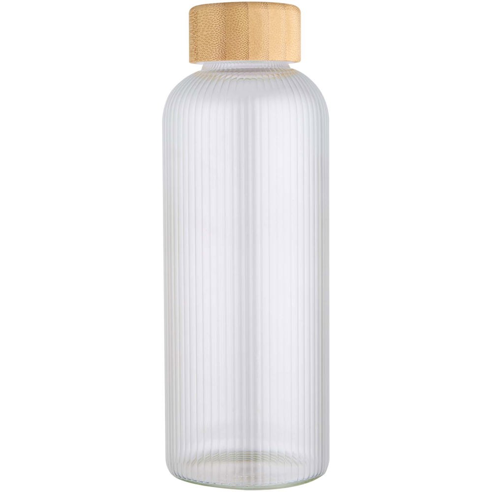 Mirage 650 ml enkelwandige fles van borosilicaatglas met bamboe deksel