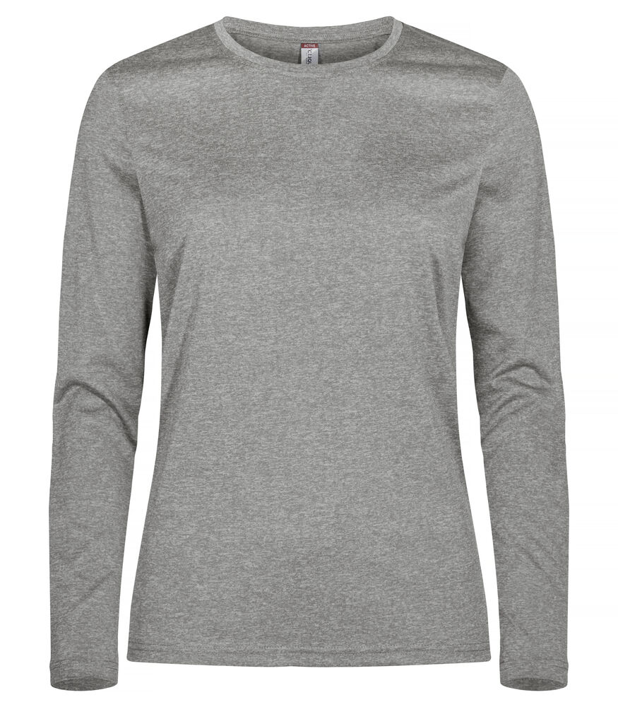 Clique - Basic Active-T L/S Women - Grijsmelange