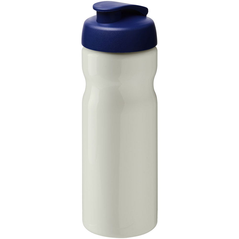 H2O Active® Eco Base 650 ml sportfles met kanteldeksel - Ivoorwit, Blauw