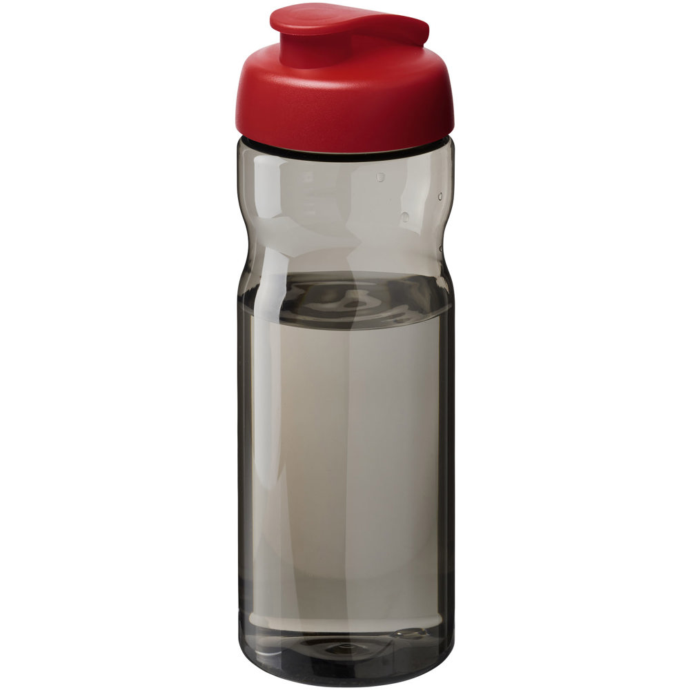 H2O Active® Eco Base drinkfles van 650 ml met klapdeksel - Rood, Houtskool