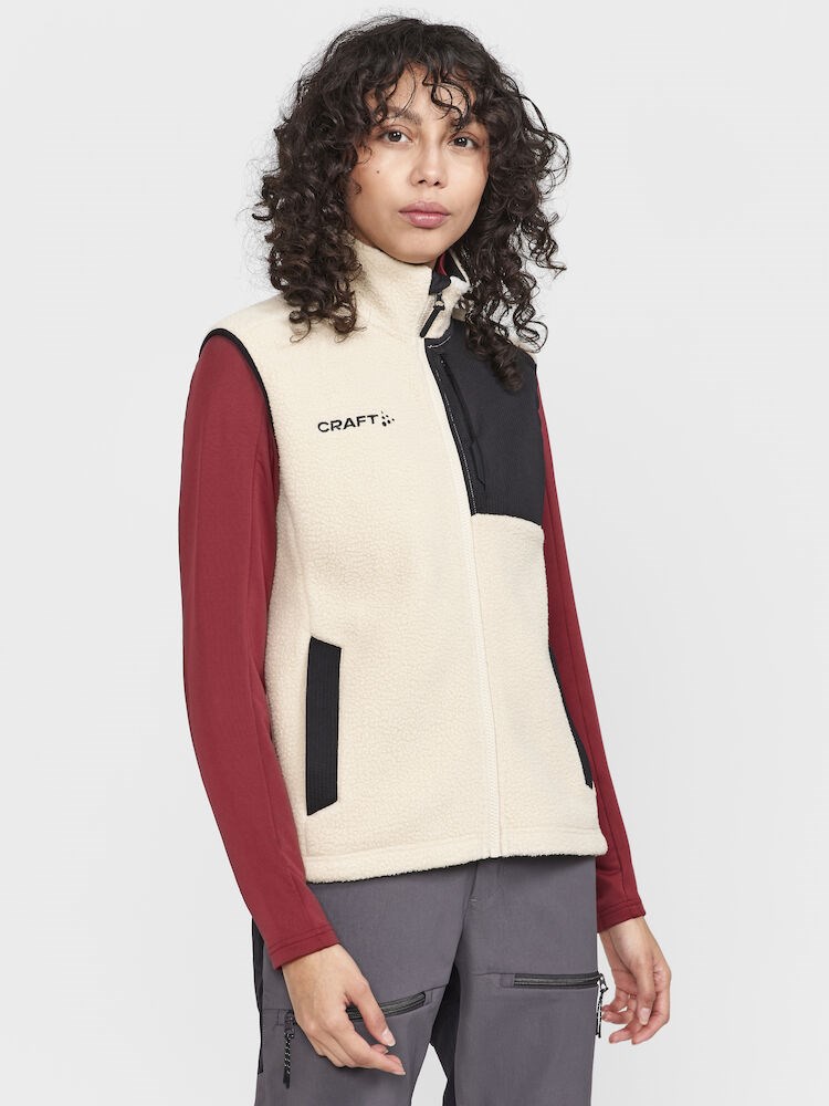 Craft - ADV Explore Pile Fleece Vest W Ecru-Black L