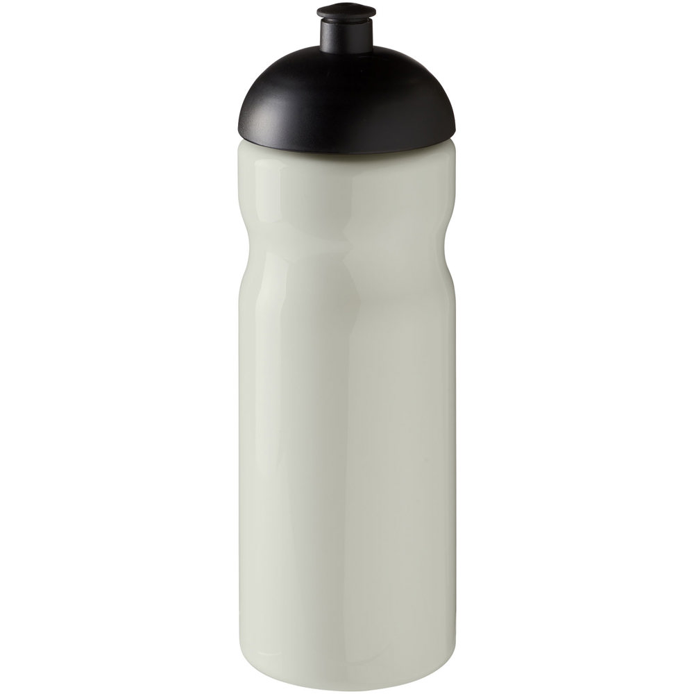 H2O Active® Eco Base 650 ml sportfles met koepeldeksel - Ivoorwit, Zwart