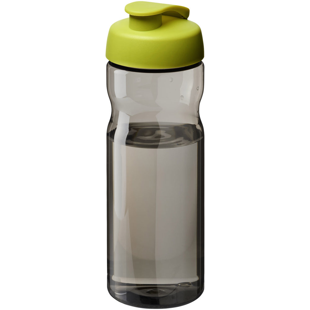H2O Active® Eco Base 650 ml sportfles met kanteldeksel - Houtskool, Limegroen
