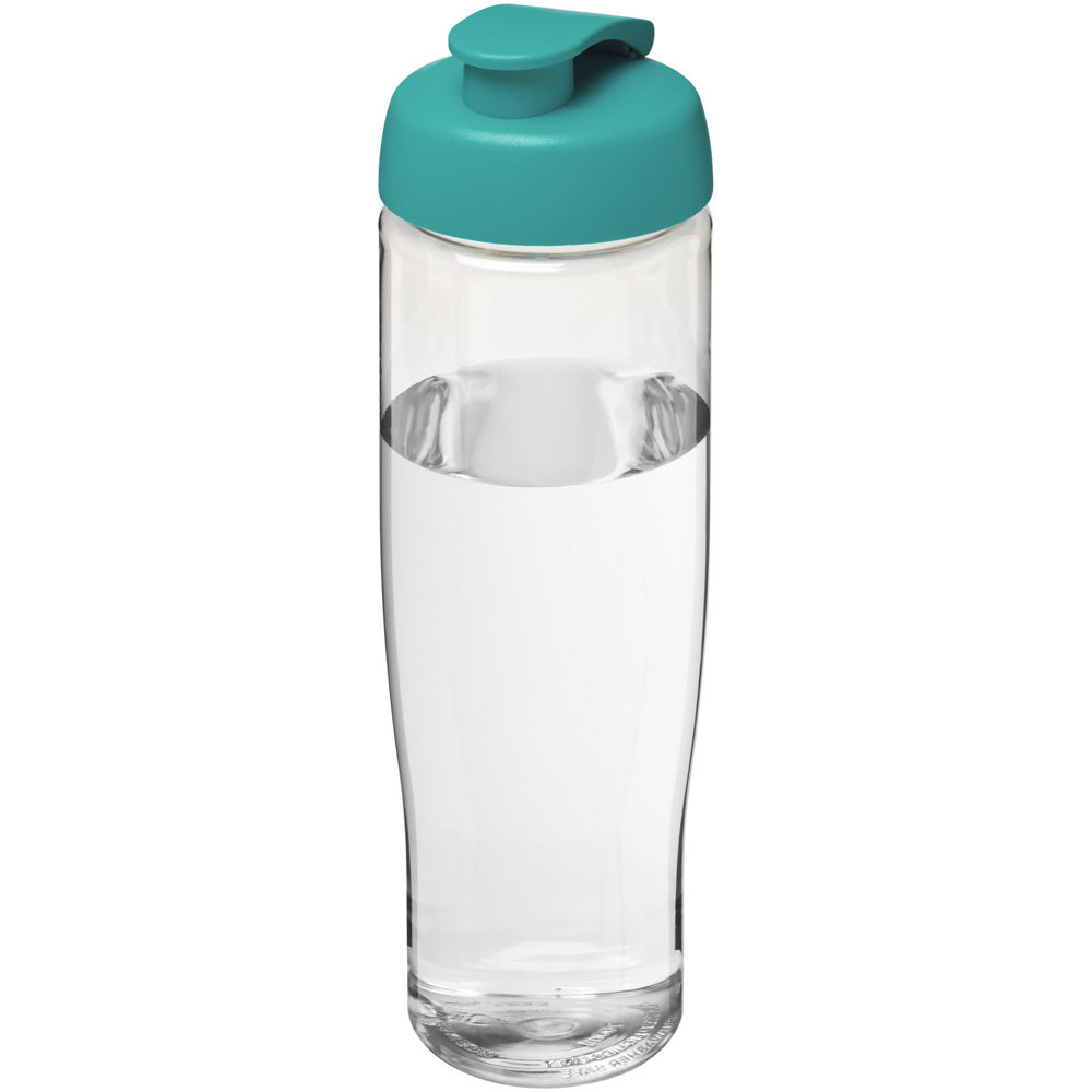 H2O Active® Tempo 700 ml sportfles met flipcapdeksel - Transparent, Aquablauw