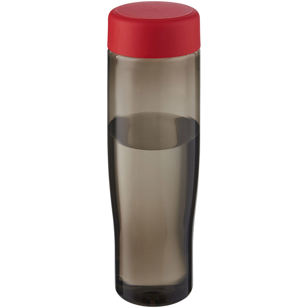 H2O Active® Eco Tempo waterfles van 700 ml met schroefdop - Rood, Houtskool