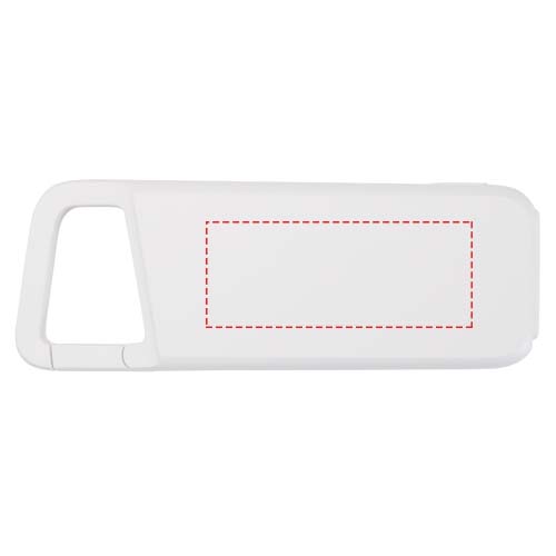 Alkes waterbestendige powerbank van 5000 mAh 12 W van gerecycled plastic met karabijnhaak