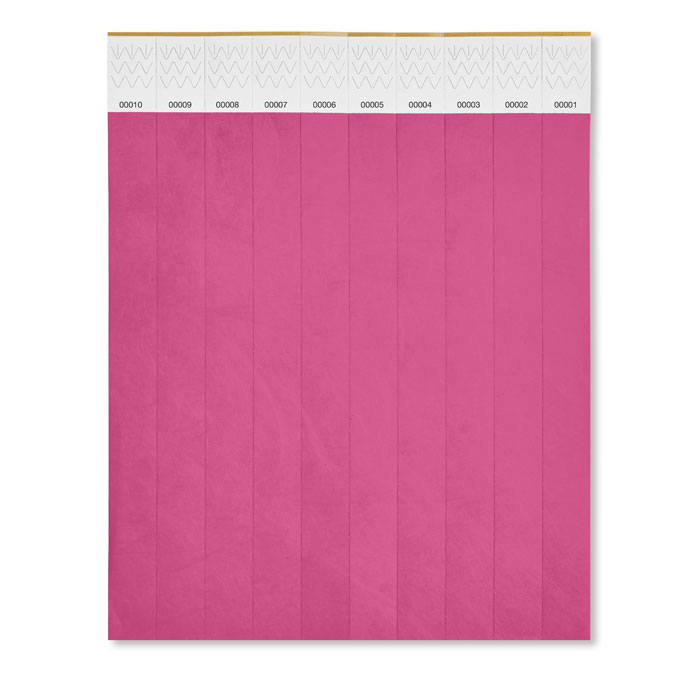  TYVEK - 1 Vel met 10 event armbandjes
