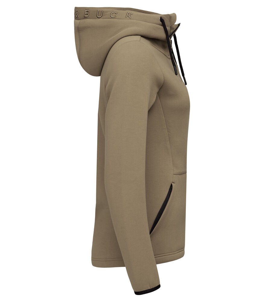 Cutter & Buck - Pemberton Hood FZ Dames Khaki XXL