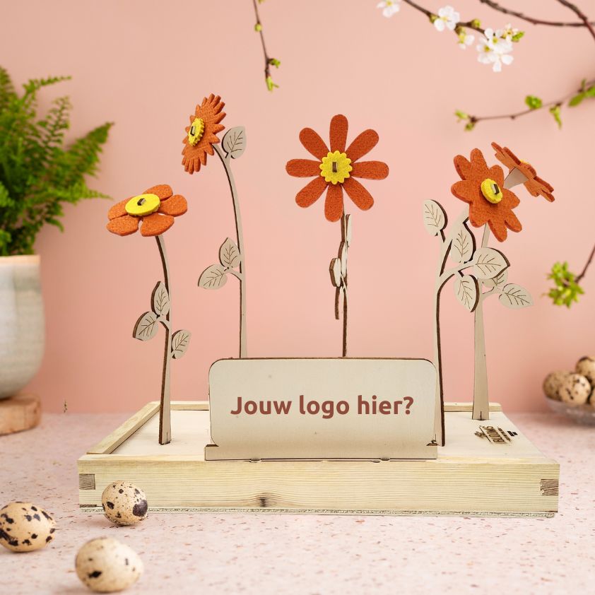 Happy Blooms 'Your logo' - oranje