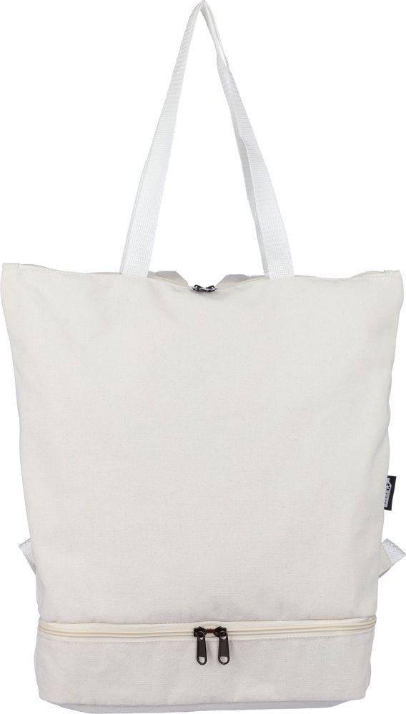 Gerecyclede polycotton (330 gsm) totepack Osric - beige