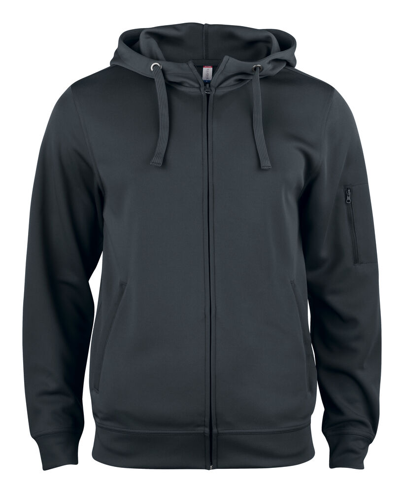 Clique - Basic Active Hoody Full Zip - Zwart