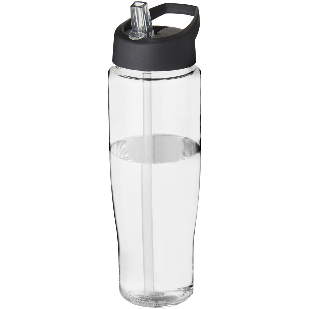 H2O Active® Tempo 700 ml sportfles met fliptuitdeksel - Transparent, Zwart
